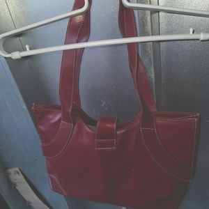 Red leather purse
